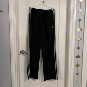 black and gray adidas sweatpants